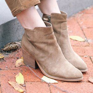 TREASURE & BOND TAUPE SUEDE ANKLE BOOT